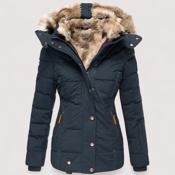 CARLA™ |Cappotto caldo con fodera in pelliccia