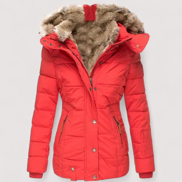 CARLA™ |Cappotto caldo con fodera in pelliccia