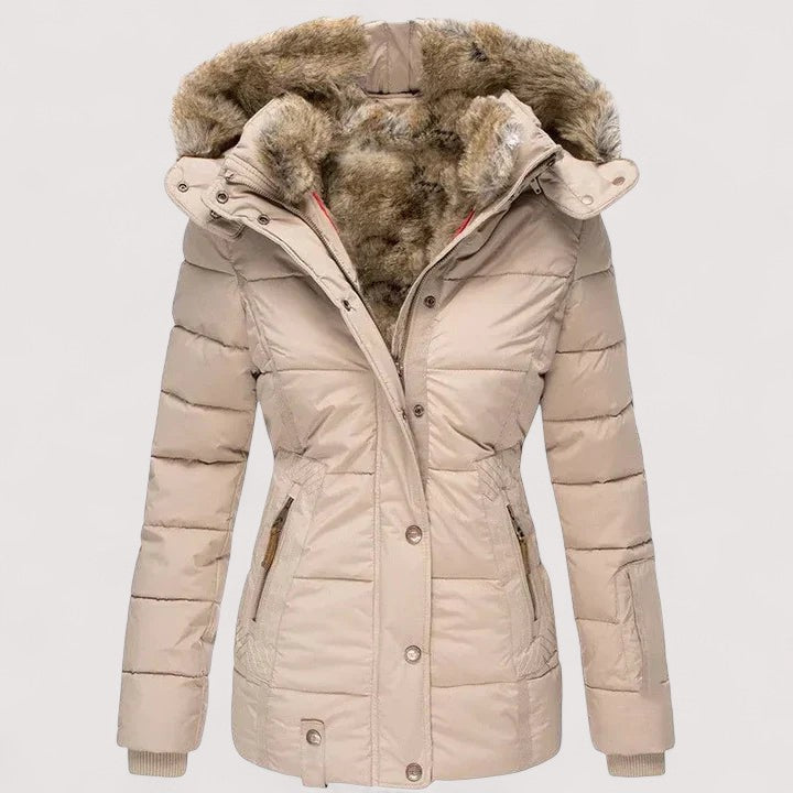 CARLA™ |Cappotto caldo con fodera in pelliccia
