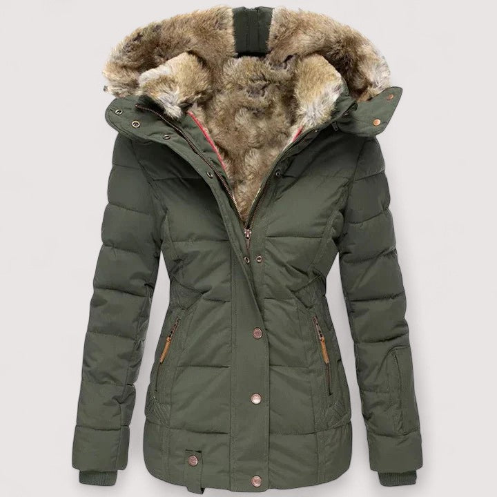 CARLA™ |Cappotto caldo con fodera in pelliccia